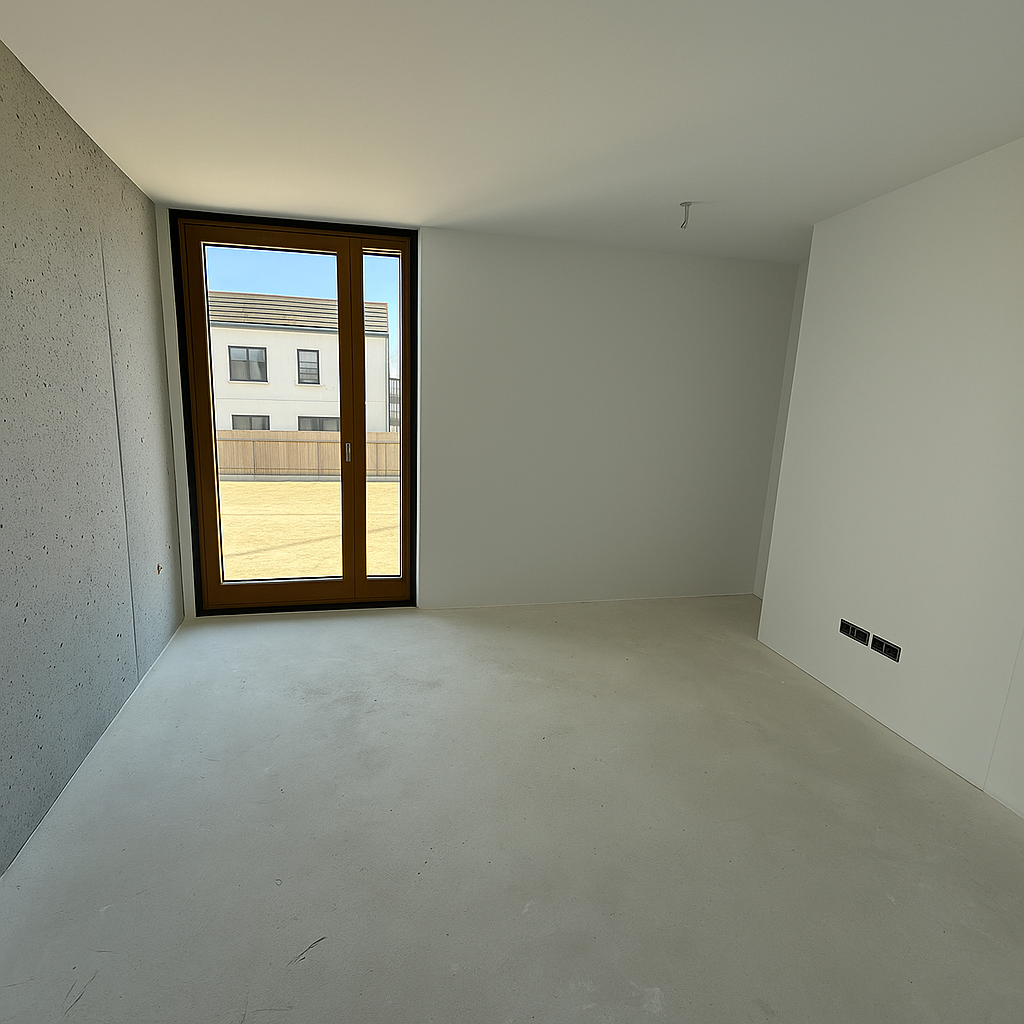 Schlafzimmer - aktueller Bautenstand - Wohnung 2 - 1. Stock