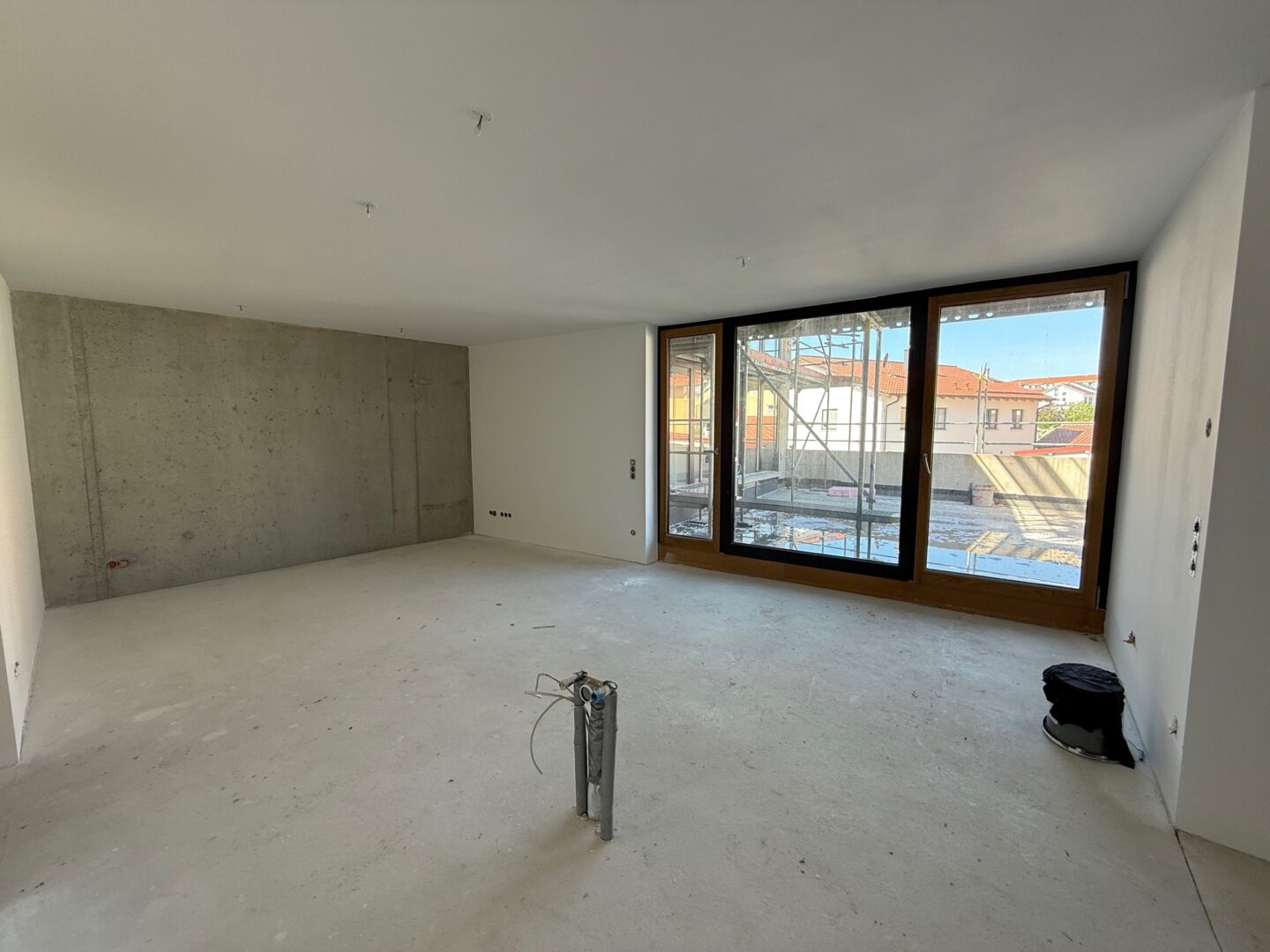 Wohnzimmer - aktueller Bautenstand - Wohnung 5 - 1. Stock