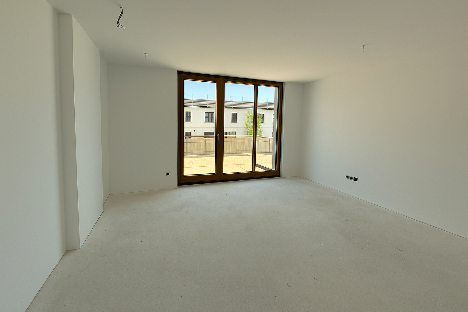 Wohnzimmer - aktueller Bautenstand - Wohnung 3 - 1. Stock