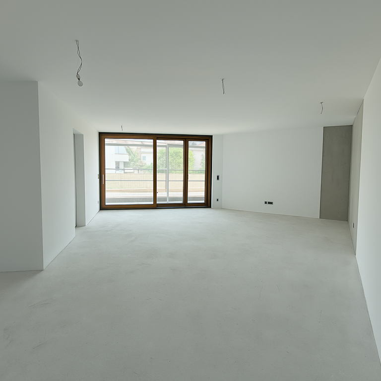 Wohnzimmer - aktueller Bautenstand - Wohnung 2 - 1. Stock